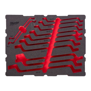 Insertie spuma goala Milwaukee pentru PACKOUT™ 12 chei inelare cu cot