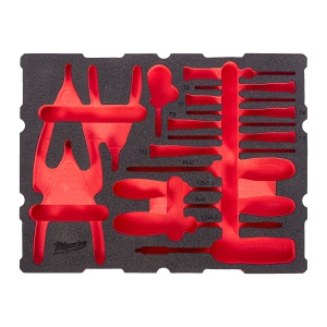 Insertie spuma goala Milwaukee pentru PACKOUT™ 44 piese șurubelnițe și clești pentru inele de siguranță