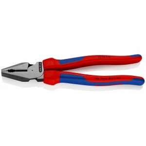 KNIPEX 02 02 225 Patenti Combi cu parghie mare cu manşoane multicomponent vopsit negru 225 mm
