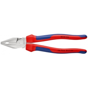 KNIPEX 02 05 225 Patenti Combi cu parghie mare cu manşoane multicomponent cromat 225 mm - Img 3