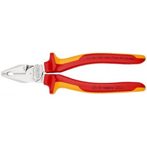 KNIPEX 02 06 180 Patenti Combi cu parghie mare izolate, cu manere multicomponent, testate VDE cromat 180 mm - Img 3