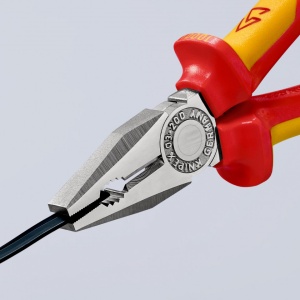 KNIPEX 03 06 200 SB Patent combinat izolate, cu manere multicomponent, testate VDE cromat 200 mm (carton cu autoservire/în blister) - Img 7