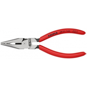 KNIPEX 08 21 145 Cleşte combinat cu vârf acoperite cu plastic vopsit negru 145 mm - Img 3