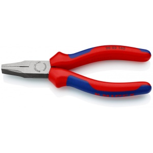 KNIPEX 20 02 140 Clește plat cu manşoane multicomponent vopsit negru 140 mm