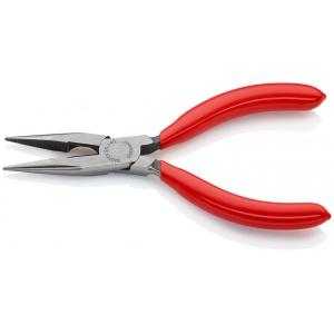 KNIPEX 25 01 140 Clește plat-rotund cu tăiș (patent cu cioc drept) acoperite cu plastic vopsit negru 140 mm - Img 2