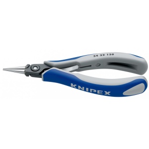 KNIPEX 34 32 130 Clește de apucare de precizie pentru sisteme electronice cu manşoane multicomponent brunat 135 mm - Img 1