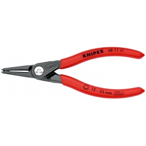 KNIPEX 48 11 J1 clește de precizie pentru inele de siguranță pentru inele interioare cu alezaje acoperit cu material plastic aderent bonderizat în culoarea gri 140 mm - Img 3