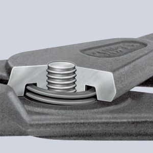 KNIPEX 49 21 A21 clește de precizie pentru inele de siguranță pentru inele exterioare pe axuri acoperit cu material plastic aderent bonderizat în culoarea gri 165 mm - Img 4