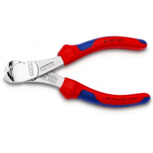 KNIPEX 67 05 140 Tăietor frontal de forță cu manşoane multicomponent cromat 140 mm - Img 2