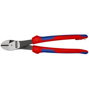 KNIPEX 74 02 250 T Șfic de forță cu manşoane multicomponent, cu cârlig de fixare integrat pentru montarea unei siguranţe împotriva căderii vopsit negru 250 mm - Img 3