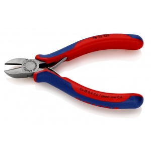 KNIPEX 76 12 125 Tăietor lateral (șfic) pentru electromecanici cu manşoane multicomponent vopsit negru 125 mm - Img 2