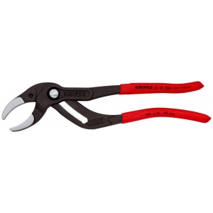 KNIPEX 81 01 250 Cleşte pentru sifon şi conectori acoperit cu material plastic aderent vopsit negru 250 mm