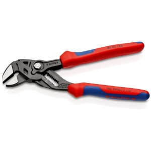 KNIPEX 86 02 180 Cheie de strângere Cleștele-cheie, clește și cheie într-o singură unealtă cu manşoane multicomponent bonderizat în culoarea gri 180 mm - Img 2