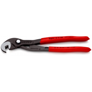 KNIPEX 87 41 250 Cheia mixta acoperit cu material plastic aderent bonderizat în culoarea gri 250 mm
