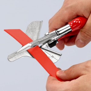 KNIPEX 94 35 215 foarfece de teșit pentru profile din plastic și cauciuc cu învelișuri din plastic cromat 215 mm - Img 7