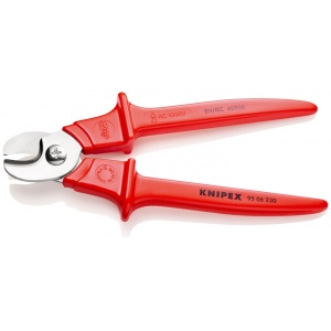 KNIPEX 95 06 230 Foarfece de tăiat cabluri mânere stropite cu material plastic izolat, stropit cu material plastic, testat VDE 230 mm - Img 2