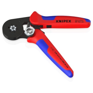 KNIPEX 97 53 14 SB clește de sertizat ferule, cu autoreglaj cu introducere laterală cu manşoane multicomponent brunat 180 mm (carton cu autoservire/în blister) - Img 2