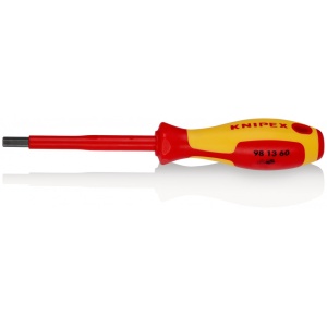 KNIPEX 98 13 60 șurubelniță pentru șuruburi cu contur interior hexagonal mâner izolator multicomponent, testat de VDE brunat 212 mm