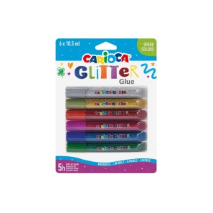 Lipici cu sclipici Spark Carioca 6x10,5 ml