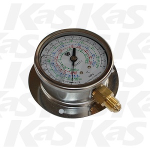 Manometru inox glicerina -conectie axiala -presiune inalta R410A R22, 134A, 404A, 407C WIGAM