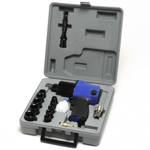 Masina de insurubat cu impact 1/2", max. 650 Nm, forma tip pistol, reversibila, profesionala, cu set chei tubulare Cr-V, Michelin