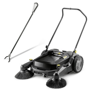 Masina de maturat manuala profesionala Karcher cu doua maturi KM 70/20 C 2SB Go!Further, cadou accesoriu de colectare a gunoiului ABS