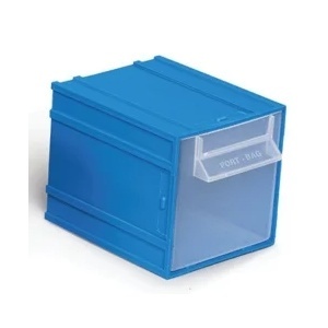 Modul plastic cu capac Port-Bag 110x140x110mm albastru