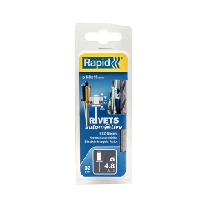 Nituri Rapid Automotive diametru 4.8mm x 16mm, aluminiu, 4 culori, burghiu metal HSS inclus, 32 buc set 5000404