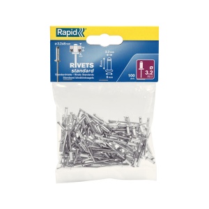 Nituri Standard Rapid diametru 3.2mm x 8mm, aluminiu, 100buc set, 5000377