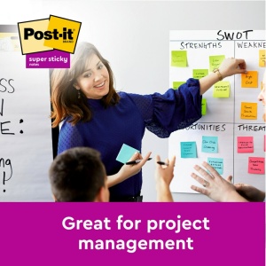 Notes adeziv Super Sticky 76 x 76 mm 90 file x 5 culori asortate Post-It 3M - Img 7