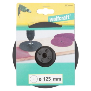 Pad pentru slefuit Wolfcraft 2020000, de cauciuc, ax prindere 8 mm, 125 mm - Img 4