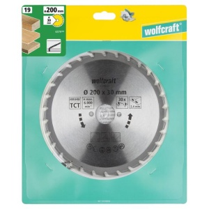 Panza pentru fierastrau circular Wolfcraft 6379000, diametru 200 mm, diametru interior disc 30 mm, latime taiere 2.4 mm, 30 dinti, seria verde. - Img 2