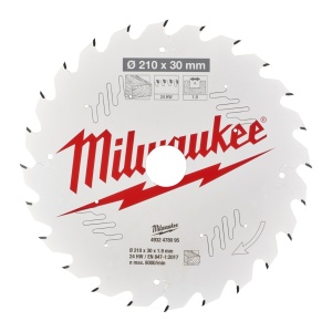 Pânza pentru fierăstrău cu masă Milwaukee, Ø 210 x 30 x 1.9 x 24ATB - Img 6