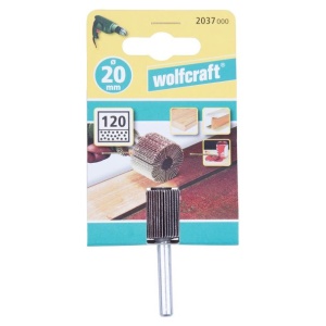 Perie lamelara Wolfcraft 2037000, cu tija de 6 mm, D 20x20 mm, granulatie 120 - Img 2