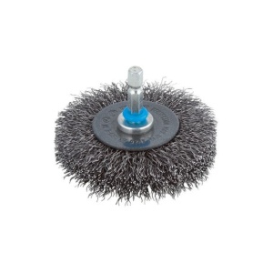 Perie tip disc fir ondulat Wolfcraft 2101000, D 75 mm, grosime sarma 16 mm, tija hexagonala 1/4"