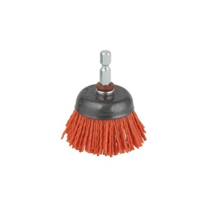 Perie Wolfcraft 1505000, tip oala, D 50 mm, nylon rosu, tija hexagonala 1/4" - Img 4