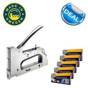 Pistol capsat R36E, 36 10-14mm si 5 cutii capse Rapid 36 12 mm, galvanizate, divergente - Img 2