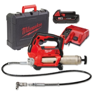 Pistol de gresat Milwaukee M18 GG-201C, cartus 400 ml, livrat cu acumulator - Img 1