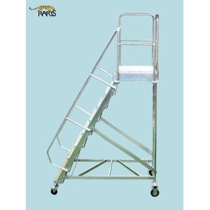 Platforma mobila RARIS, aluminiu, la 60°, baza rigidizata, roti cu frana, Gmax=200 kg, tip PN60 - Img 1