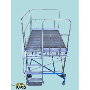 Platforma RARIS la 60°, mobila, rigidizata, baza otel, structura aluminiu,cu podina extinsa, tip PBE - Img 1