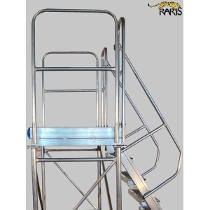 Platforma RARIS la 60°, mobila, rigidizata, baza otel, structura aluminiu, podina lata, tip PBF - Img 6