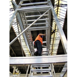 Platforma RARIS rabatabila, in consola, mobila, cu calare, din aluminiu si otel, tip PCMA - Img 5