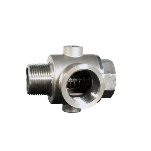 ProGARDEN Racord hidrofor cu supapa de sens, 5 cai, FE1"xFI1"xFI1"xFI1/4"xFI1/4", inox - Img 4