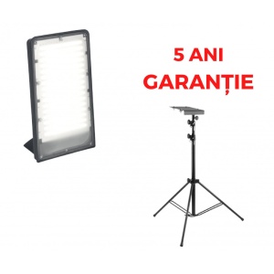 Proiector 33000 lumeni GIANT LED EVO, 227 W, IP 54, IK 10, rezistent la impact + trepied + placa adaptoare - Img 1