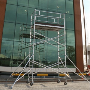 ProTUBE L12 Schela mobila profesionala din aluminiu H lucru 12,5m, podina 120 x 240 cm - Img 5