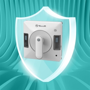 Robot curățare geamuri WiFi Tellur Smart, RWC02, 72W, două rezervoare apă, anti cădere, alb - Img 5