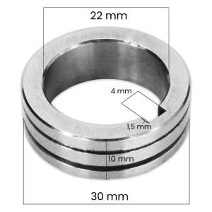 Rola antrenare cu pana pentru sarma aluminiu 1.0 - 1.2 mm cod.10029909 - Img 2