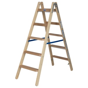 Scara de lemn cu trepte late, 2x5 trepte - Img 5