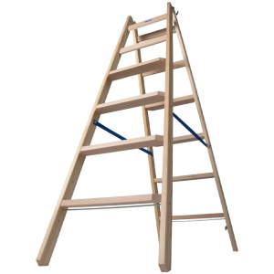 Scara de lemn cu trepte late, 2x6 trepte - Img 5