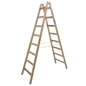 Scara de lemn dubla cu trepte pe ambele parti, 2x8 trepte - Img 7